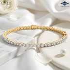 Arias by Lara Dutta Elegant Round-Cut Tennis Bracelet
