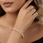 Arias by Lara Dutta Elegant Round-Cut Tennis Bracelet
