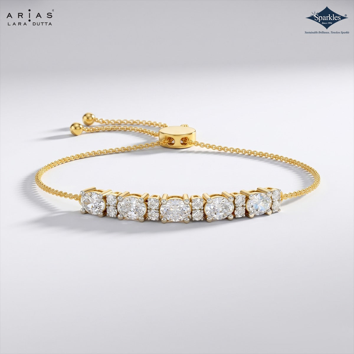 Arias by Lara Dutta Adjustable Bolo Chain Bracelet