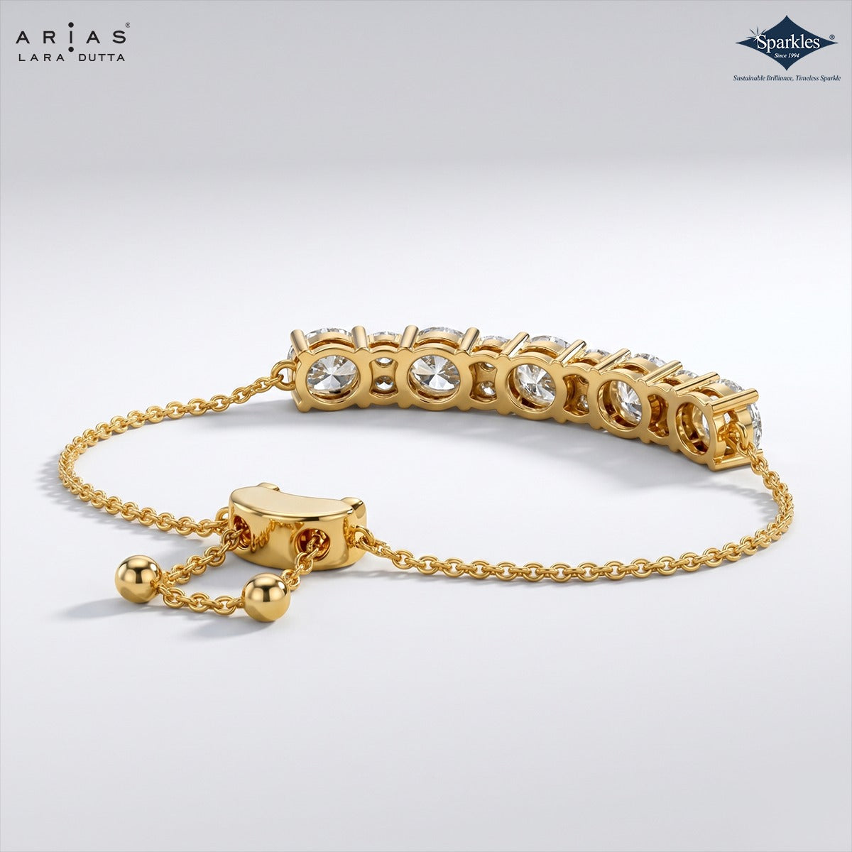 Arias by Lara Dutta Adjustable Bolo Chain Bracelet