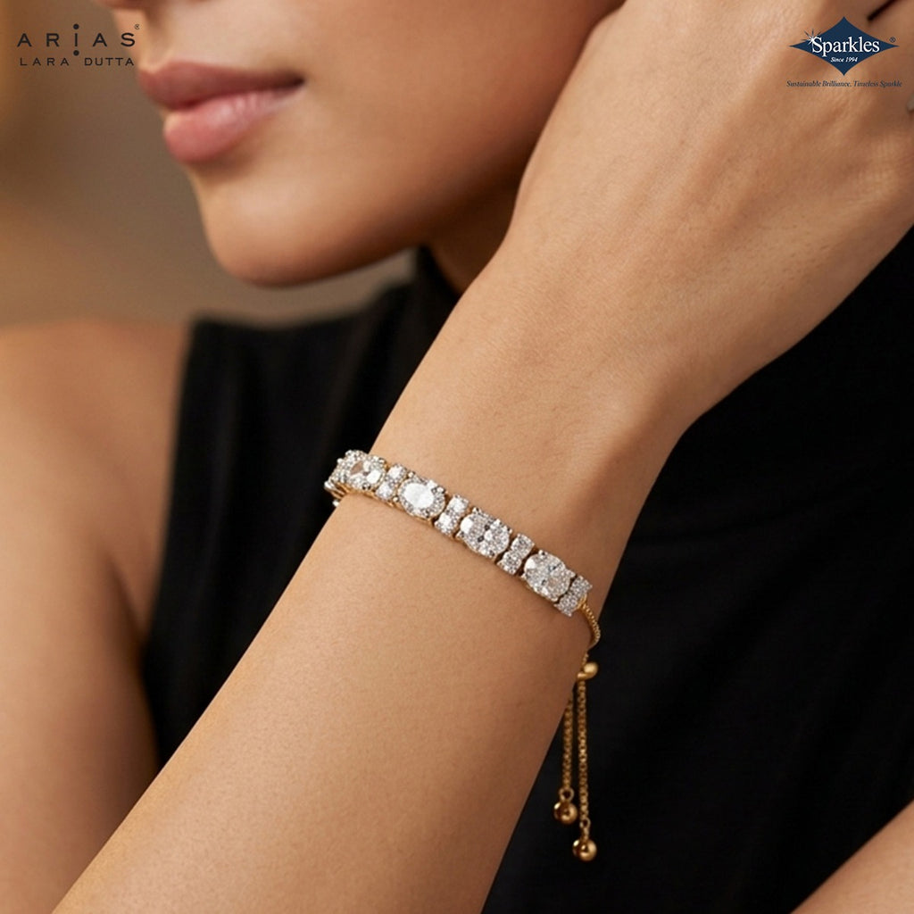 Arias by Lara Dutta Adjustable Bolo Chain Bracelet