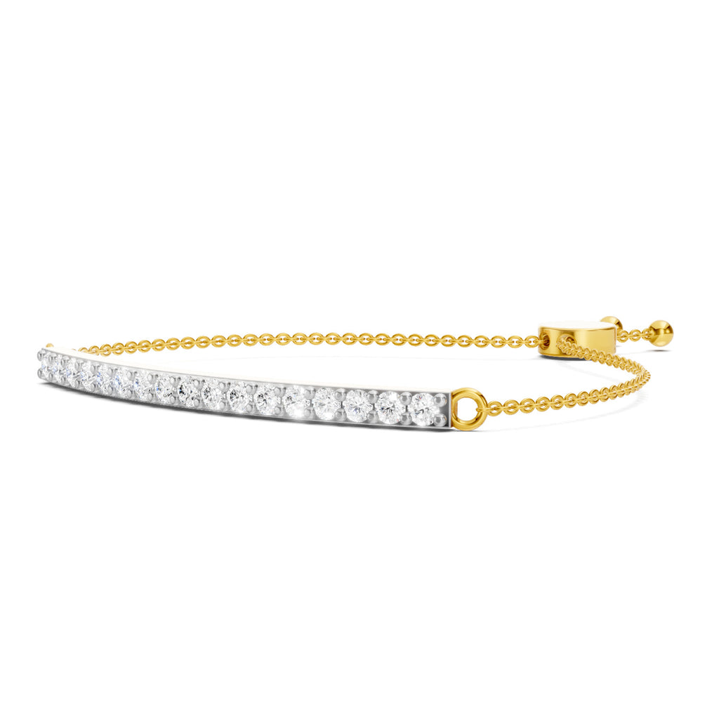 Sparkles Diamond Bar Bolo Bracelet