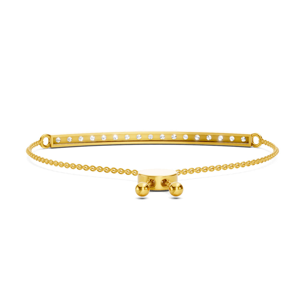 Sparkles Diamond Bar Bolo Bracelet