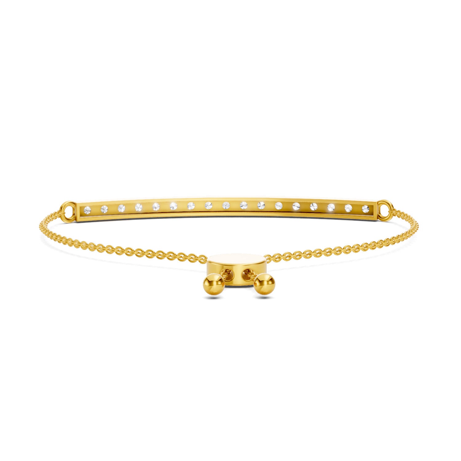 Sparkles Diamond Bar Bolo Bracelet