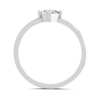 Sparkles Lab Grown Diamond 0.04 Kite-Set Princess Cut Solitaire Ring| 14K White Gold