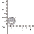 1.15 Ct Round Shape Halo Diamond Necklace | 14K Rose Gold