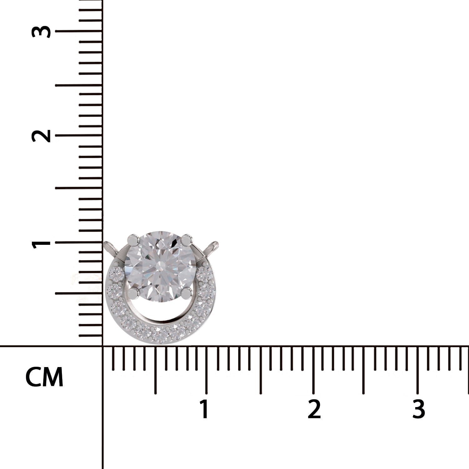 1.15 Ct Round Shape Halo Diamond Necklace | 14K Rose Gold