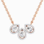 0.73 ct Pear Trio Pendant Necklace in 14K