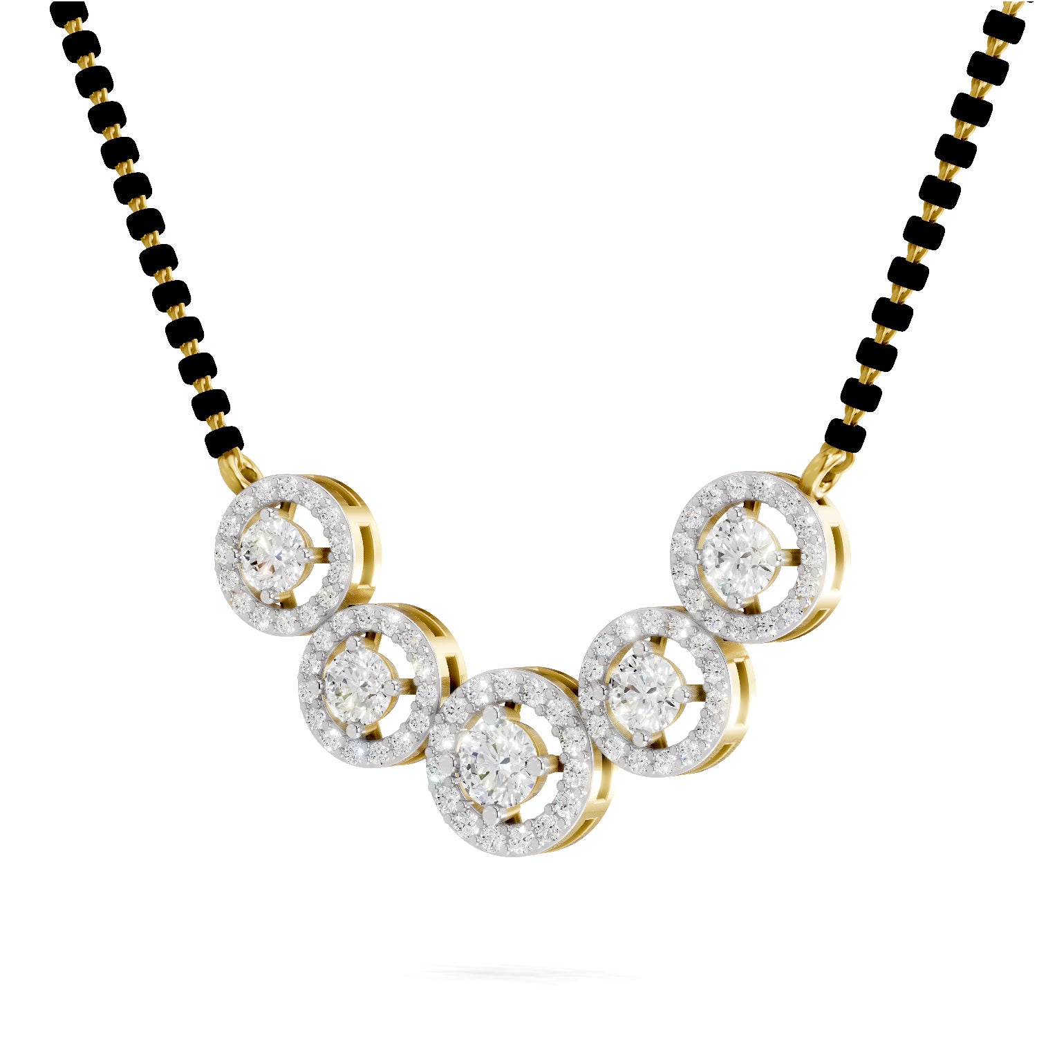 1 Ct Halo Diamond Necklace in 14K