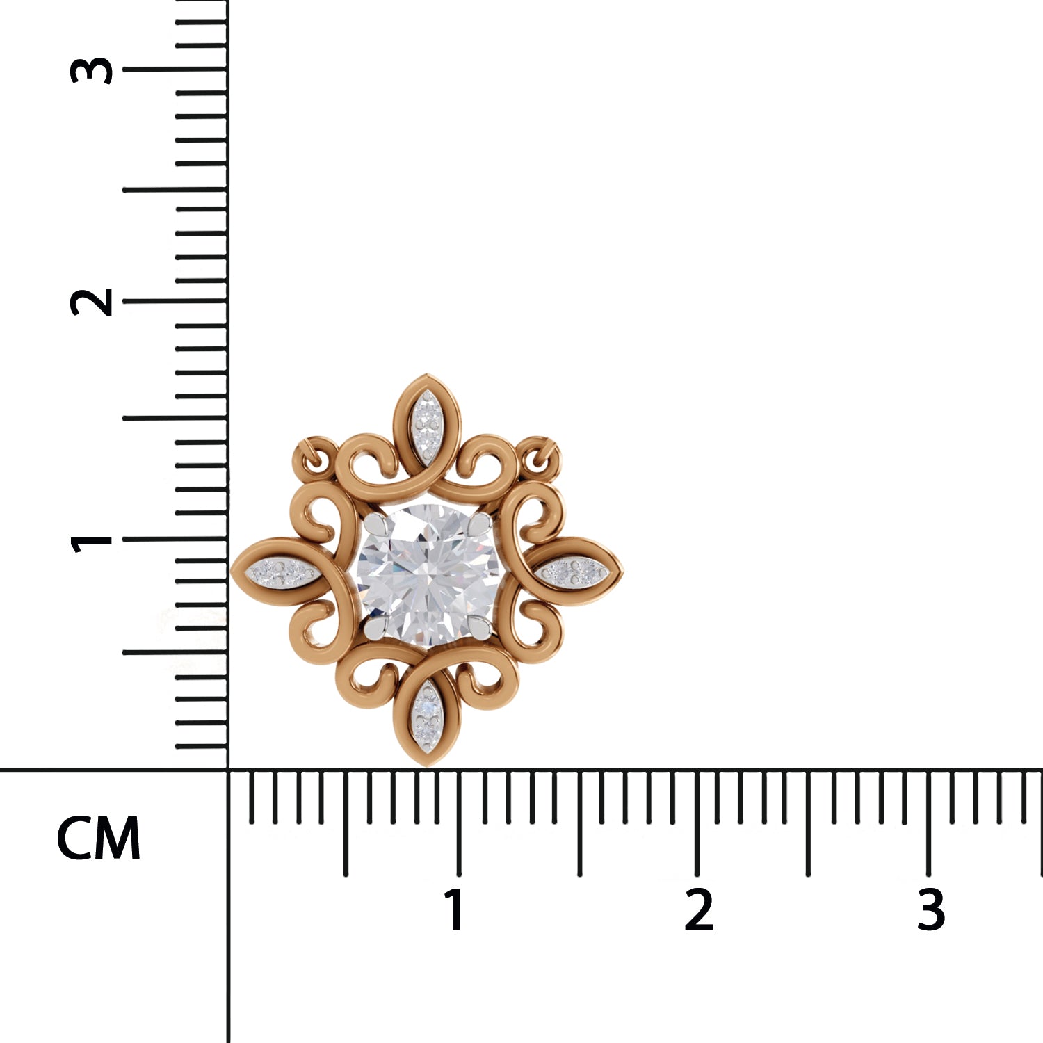 0.84 Ct Round Shape Halo Diamond Necklace | 14K Yellow Gold