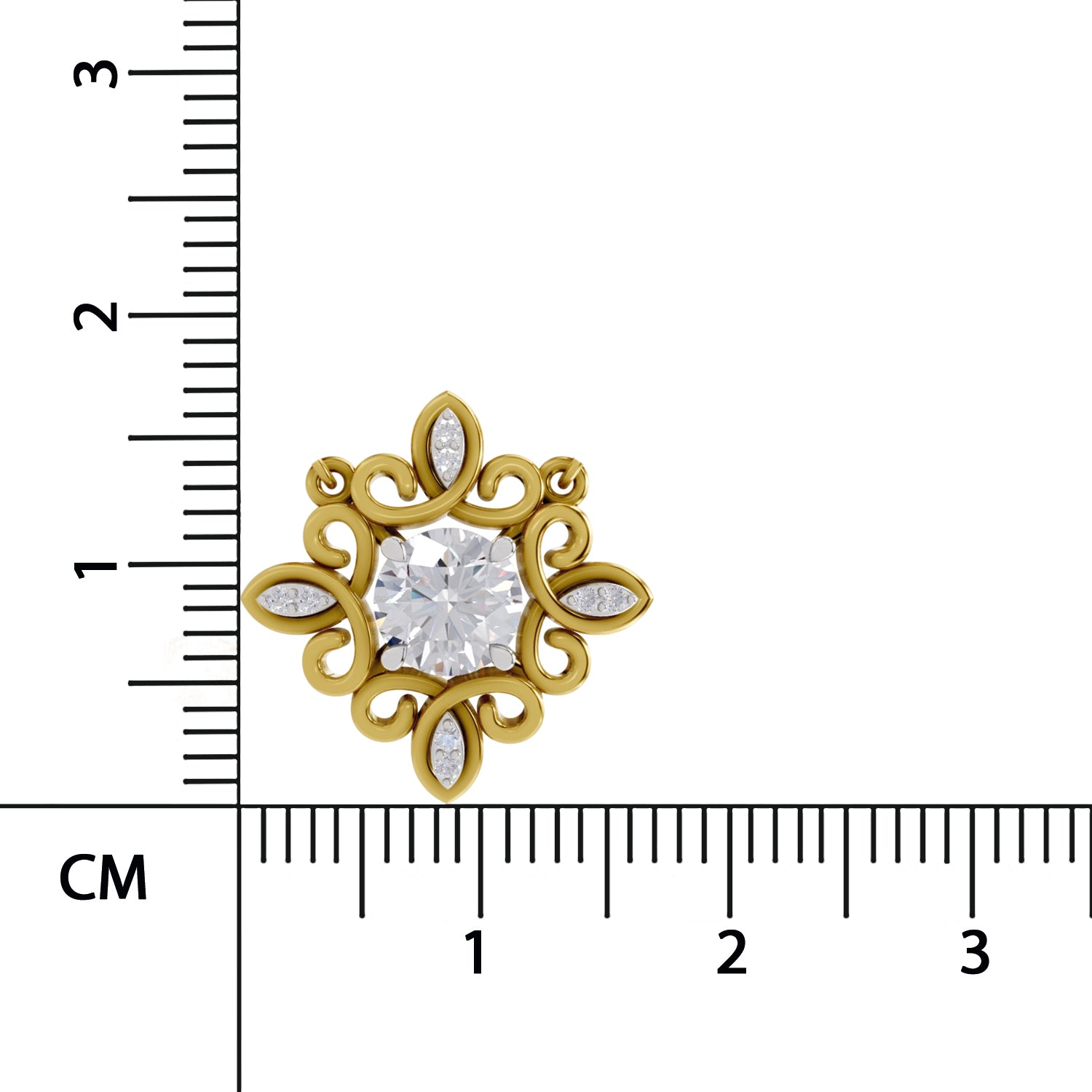 0.84 Ct Round Shape Halo Diamond Necklace | 14K Rose Gold