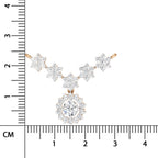 1.16 Carat Round Floral Necklace | 14K Yellow Gold