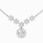 1.16 Carat Round Floral Necklace | 14K Yellow Gold