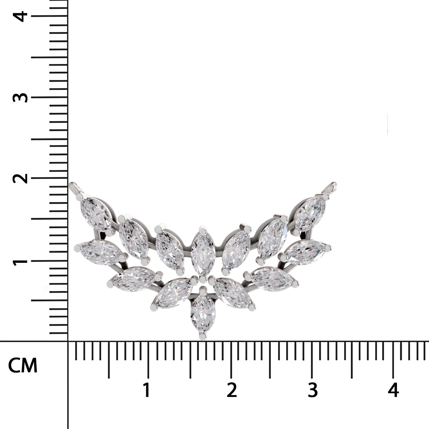 1.82 Ct Marquise Shape Cluster Diamond Necklace | 14K White Gold