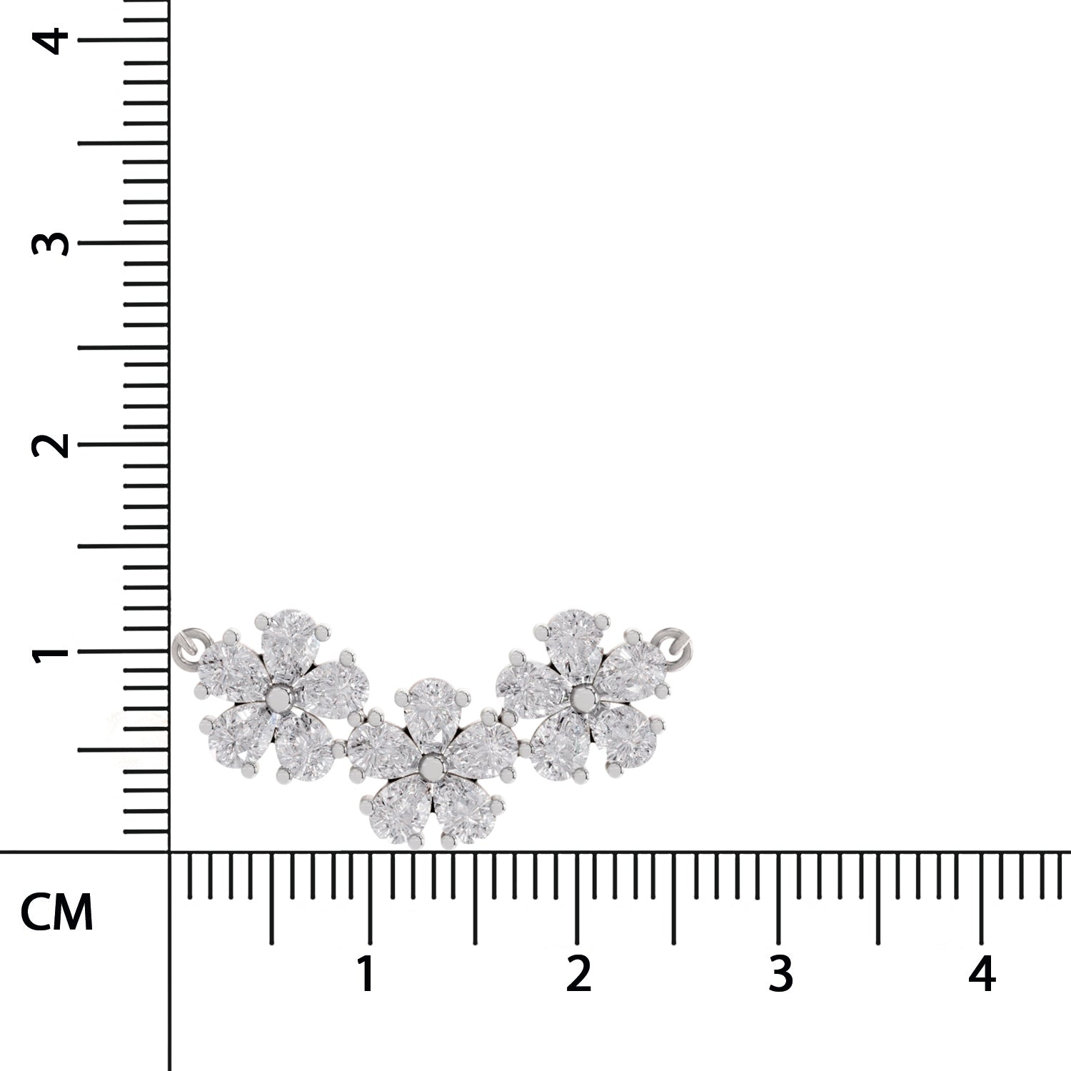 1.20 Ct Pear Shape Flower Diamond Necklace | 14K White Gold