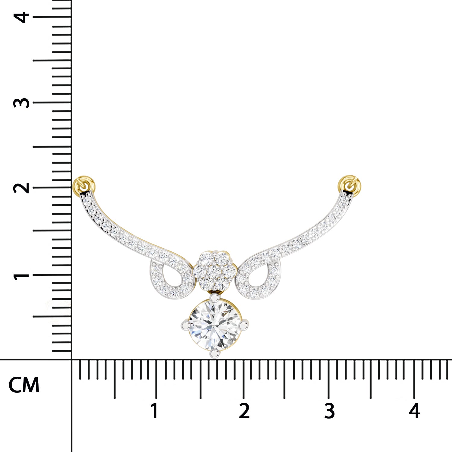 1.09 ct Graceful Drop Pendant Necklace | 14K White Gold