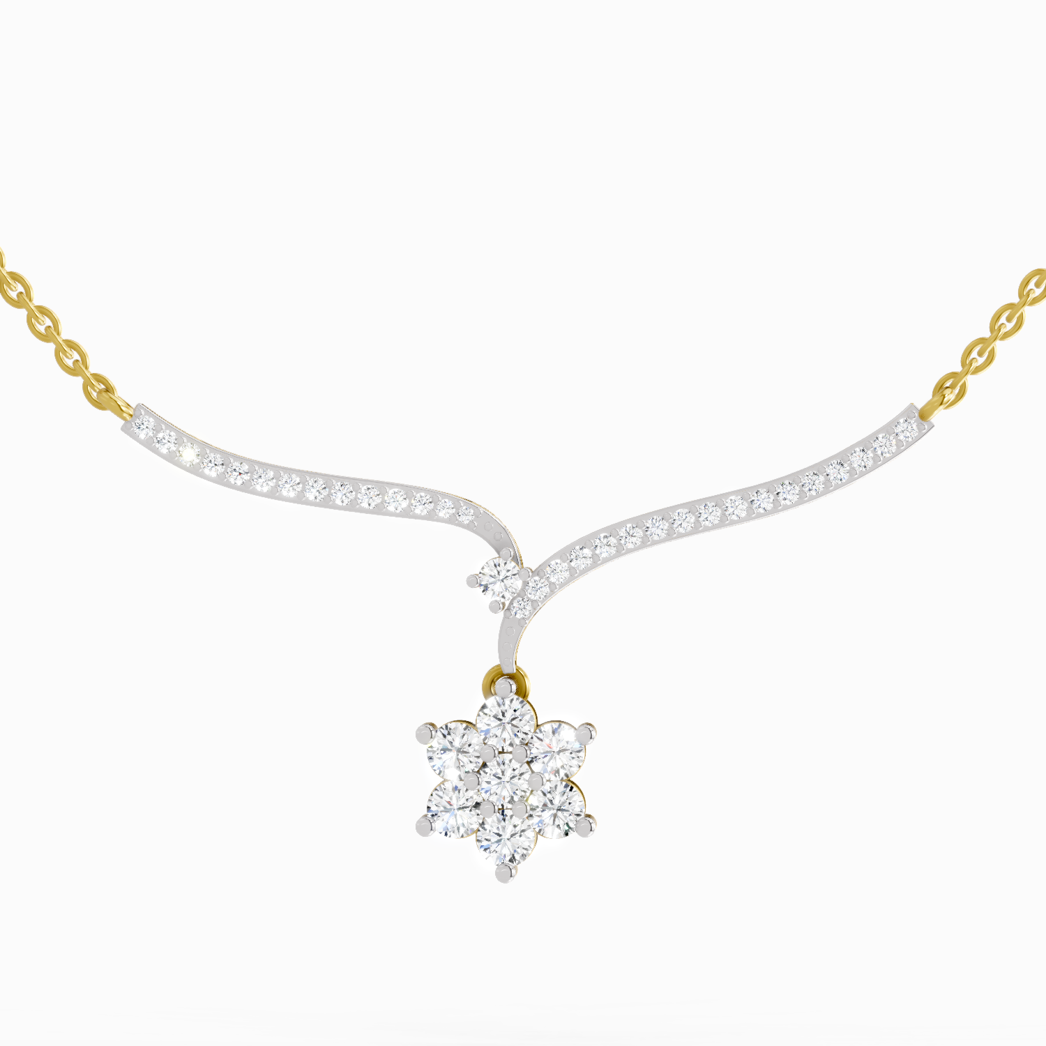 1.15 ct Star Lit Pendant Necklace in 14K