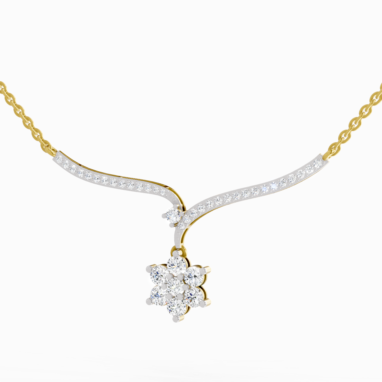 1.15 ct Star Lit Pendant Necklace in 14K