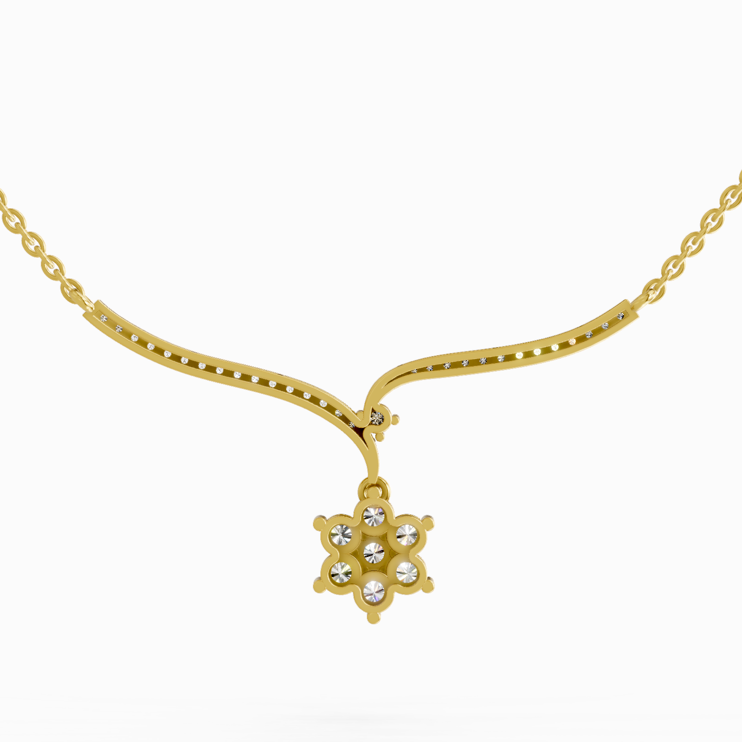 1.15 ct Star Lit Pendant Necklace in 14K