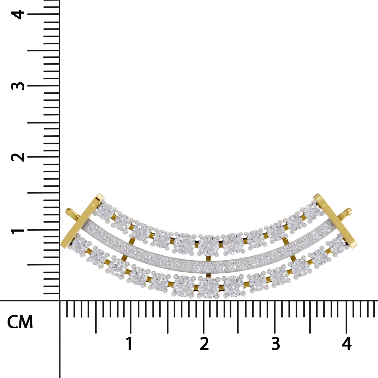 1.24 Ct Round Shape Cluster Diamond Necklace | 14K Rose Gold