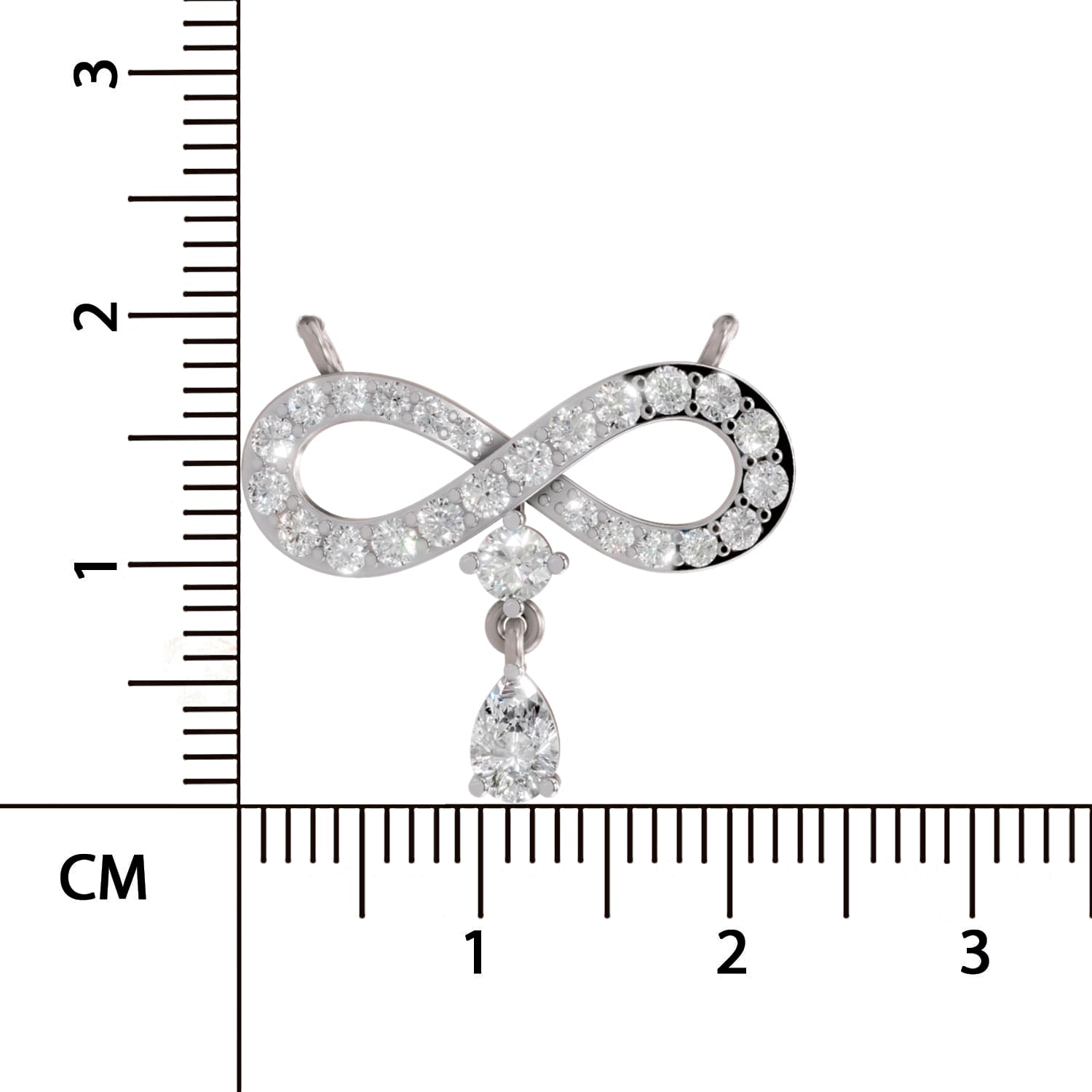 1.35 Carat Pear & Round Shape Diamond Infinity Mangalsutra| 14K Yellow Gold