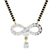 1.35 Carat Pear & Round Shape Diamond Infinity Mangalsutra| 14K Yellow Gold