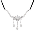 1.34 Carat Marquise & Round Shape Diamond Mangalsutra| 14K White Gold