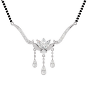 1.34 Carat Marquise & Round Shape Diamond Mangalsutra| 14K White Gold