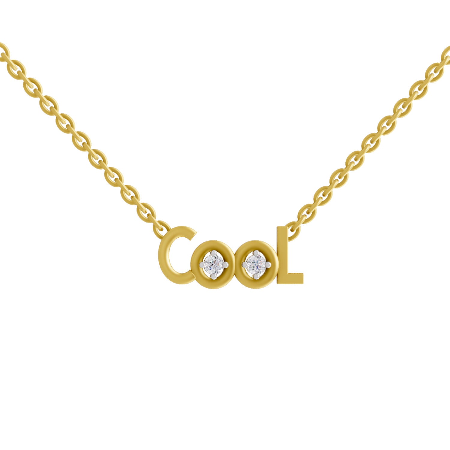 0.07 Ct  | 925 Sterling Silver Yellow Gold Plated Lightning Cool Necklace