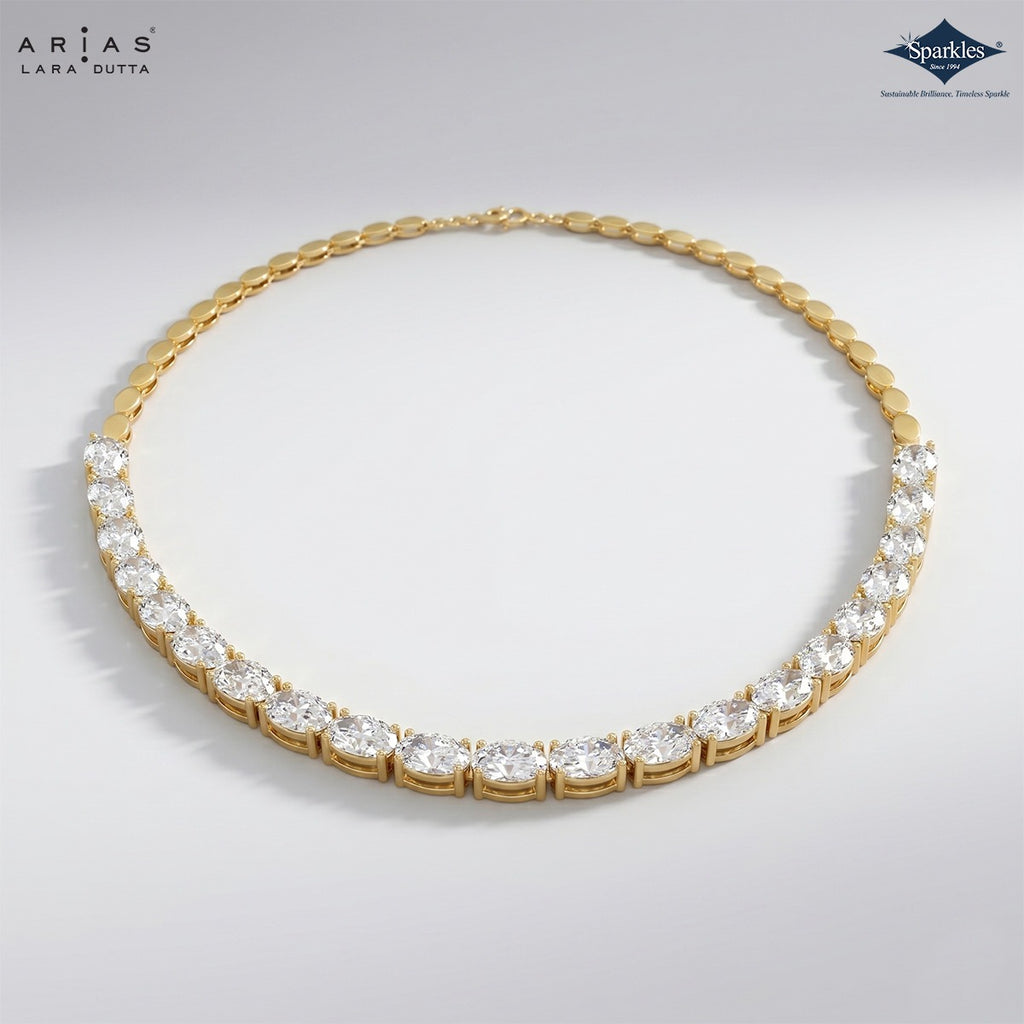 Arias by Lara Dutta Oval Shape Diamond Necklace