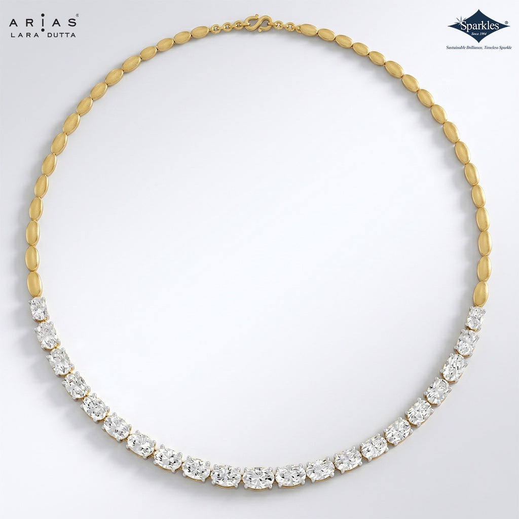 Arias by Lara Dutta Oval Shape Diamond Necklace