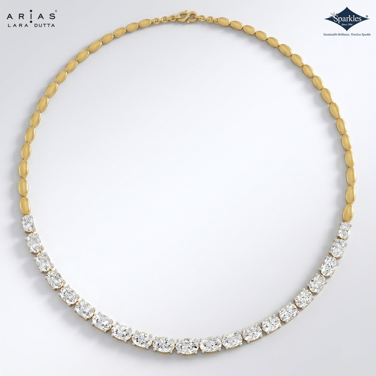 Arias by Lara Dutta Oval Shape Diamond Necklace