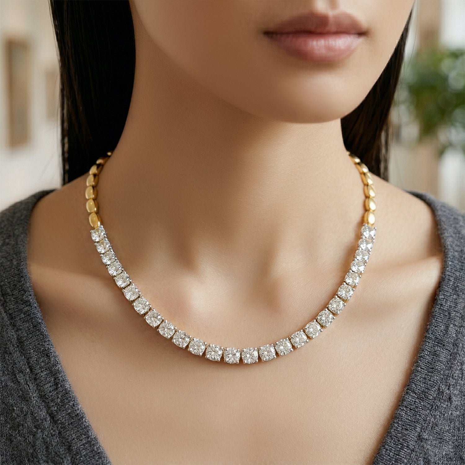 Sparkles Tennis Diamond Necklace