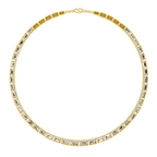 Sparkles Emerald Line With Brillant Y Drop Diamond Necklace