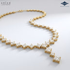 Arias by Lara Dutta Princess-Cut Diamond Linear Necklace