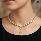 Arias by Lara Dutta Princess-Cut Diamond Linear Necklace