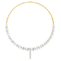 Sparkles Princess-Cut Linear Diamond Necklace