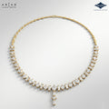Arias by Lara Dutta Princess-Cut Linear Diamond Necklace