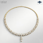 Arias by Lara Dutta Princess-Cut Linear Diamond Necklace