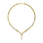 Sparkles Elegant V-Shape Diamond Necklace