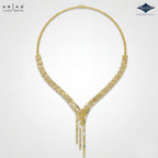 Arias by Lara Shimmering Waterfall Baguette Diamond V-Necklace