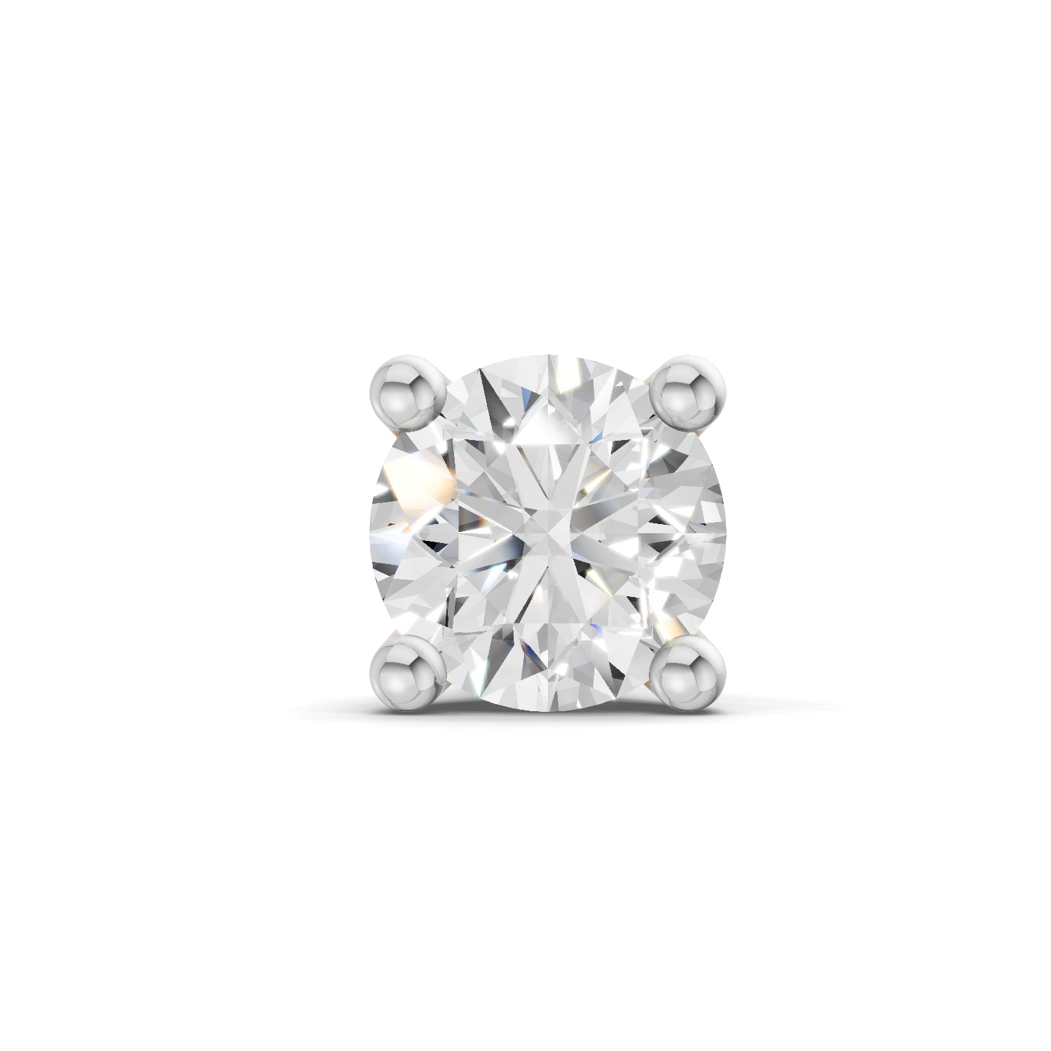 0.06 Carat Round Shape Classic Solitaire Diamond Nose Pin | 14K Rose Gold-Screw