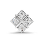 0.09 Carat Lab Grown Diamond Royal Four Nosepin | 14K White Gold (Screw)
