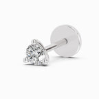 0.09 Ct Round Shape Soilitaire Diamond Nose Pin | 14K Yellow Gold