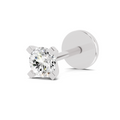 0.15 Carat Lab Grown Diamond classic crown Nosepin | 14K White Gold (Screw)