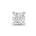 0.15 Carat Lab Grown Diamond classic crown Nosepin | 14K White Gold (Screw)