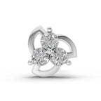 0.06 Ct Floral Stud Round Shape Nose pin | 14K Yellow Gold