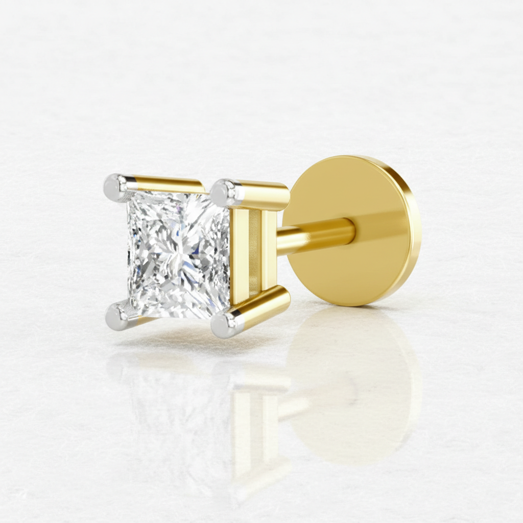 Solitaire Nosepin 0.09 Ct | 14Kt Yellow Gold