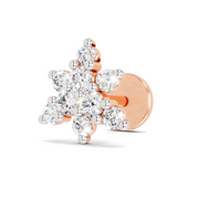 0.17 Carat Round Shape Twinkle Diamond Nose Pin | 14K Rose Gold-Screw