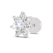 0.16 Carat Round Shape Celestial Diamond Nose Pin | 14K White Gold-Screw